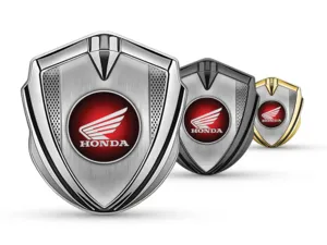 Honda 3D Silikon Abzeichen Pro Stil Edelstahl